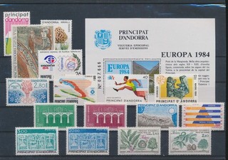 LT05793 Andorra 1984 selection of nice stamps fine lot MNH