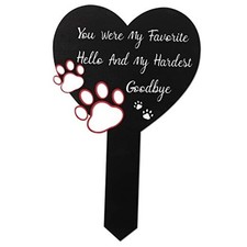 Memorial Graves Markers for Dogs Cats Cemetery Headstones Decorations, Pet