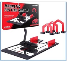 Magnetic Putting Mirror - Alignment Putting Aid for Golf - Mirror with Gates