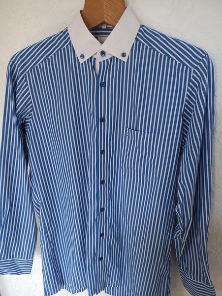 Men Olymp Shirt White Cotton 40 #BWUM