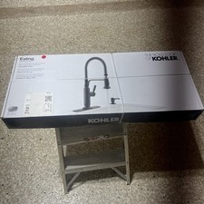 Kohler Ealing Pull Down Kitchen Faucet - Matte Black - K-R28702-SD-BL Ge0