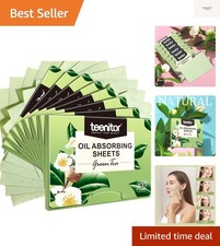 Green Tea Blotting Paper - 800 Oil Absorbing Sheets for Oily Skin, Face Oil C...
