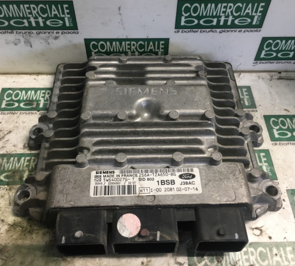 5WS40027G-T 2S6A-12A650-BG FORD FIESTA Mot. F6JA Centralina Motore ECU