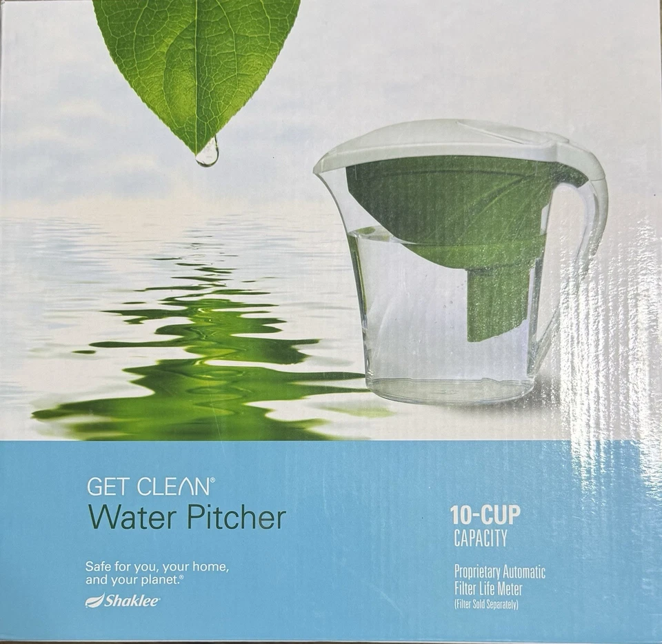 NUEVO Jarra de agua Get Clean Shaklee de 10 tazas, 3 filtros, kit de carcasa Foto 2 de 4