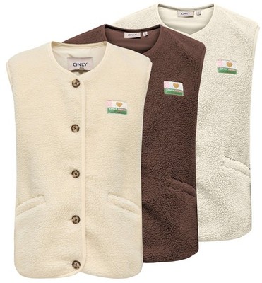 Only Kids Mädchen Teddy Weste Sherpa Kinderweste Plüsch Teddyweste KOGBaby Life