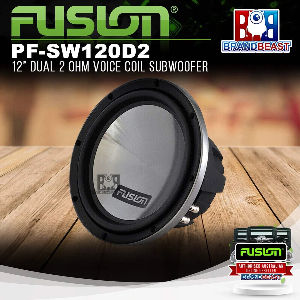 Fusion PF-SW120D2 12” Dual 2 Ohm Voice Coil Subwoofer