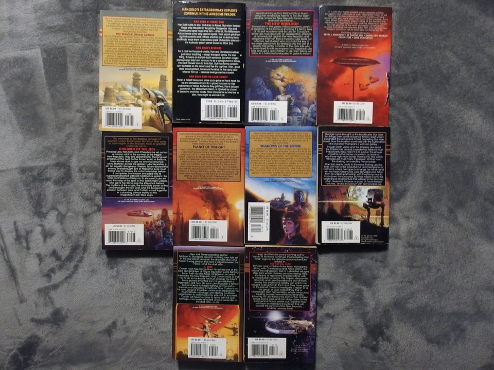 Lot of 10 Star Wars Legends Paperbacks I Jedi Shadows Bounty Hunters Han Solo PB Foto 3 de 4