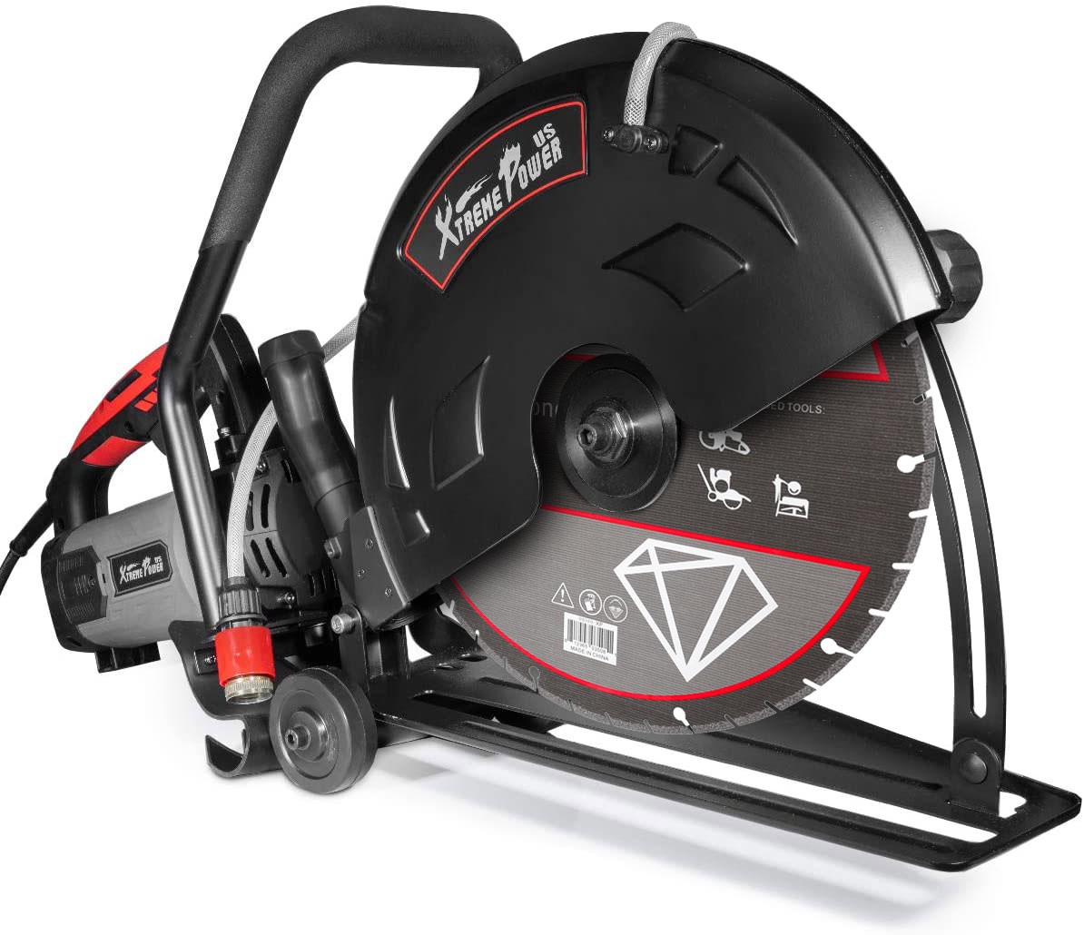 Portable 3200W Electric Concrete Floor Cutter 16" w/Water Line & Blade Included
