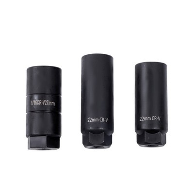 LEONTOOL Offset O2 Sensor Socket, 7/8-Inch (22mm) with 3/8-Inch Drive, Universal Oxygen Sensor Wrench for Car Oxygen Sensor Removal, 6-Point O2 Sensor Tool with Wire Gate, Preventing Damage to Wires