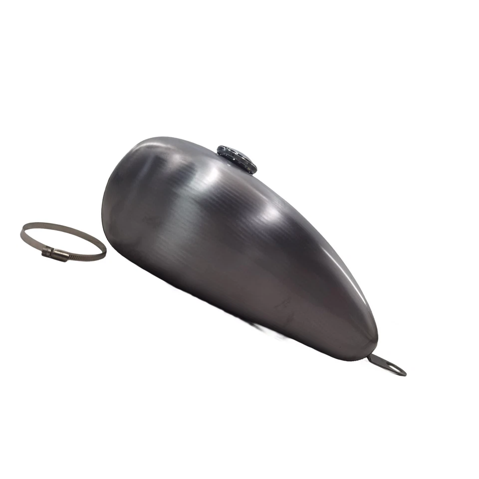 Бензиновый топливный бак 8 л с масляной крышкой подходит для YAMAHA SR400 SR500 серебристый неокрашенный - Изображение 3 из 4