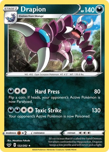 Pokemon Drapion SWSH01: Sword & Shield Base Set[SWSH01-122/202]