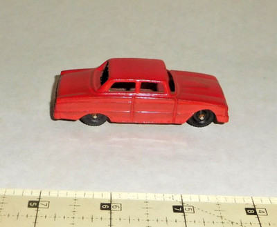 Vtg Tootsie Toys 1960s FORD FALCON 3'' Chicago #24 Red 2-Door Sedan Metal Car