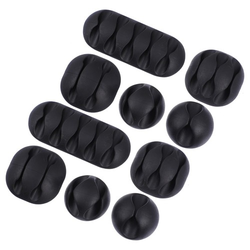 10 Pcs Wire Clamp Handler Office Adhesive Cable Organizer Desk Clips - Afbeelding 4 van 12