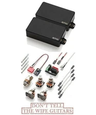 EMG ZW SET ZAKK WYLDE 81 + 85 BLACK HUMBUCKER ACTIVE PICKUPS SHORT SHAFT POTS