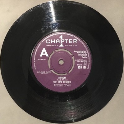 The New Pennies- B-Boom 1972 7'' 45RPM Chapter 1 RARE DEMONSTRATION PROMO VG+ Pop