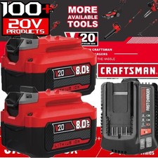 8.0Ah 20V For Craftsman V20 20 Volt MAX Li-ion Battery CMCB204 CMCB202 / Charger