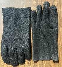6- HEAVY DUTY CHEMICAL RESISTANT WATERPROOF PVC RUBBER COTTON LINED WORK GLOVES