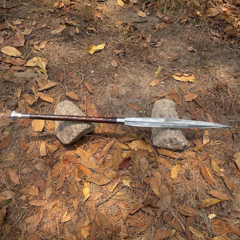 Custom Handmade Carbon Steel Blade Viking Spear Sword | Hunting Sword Camping