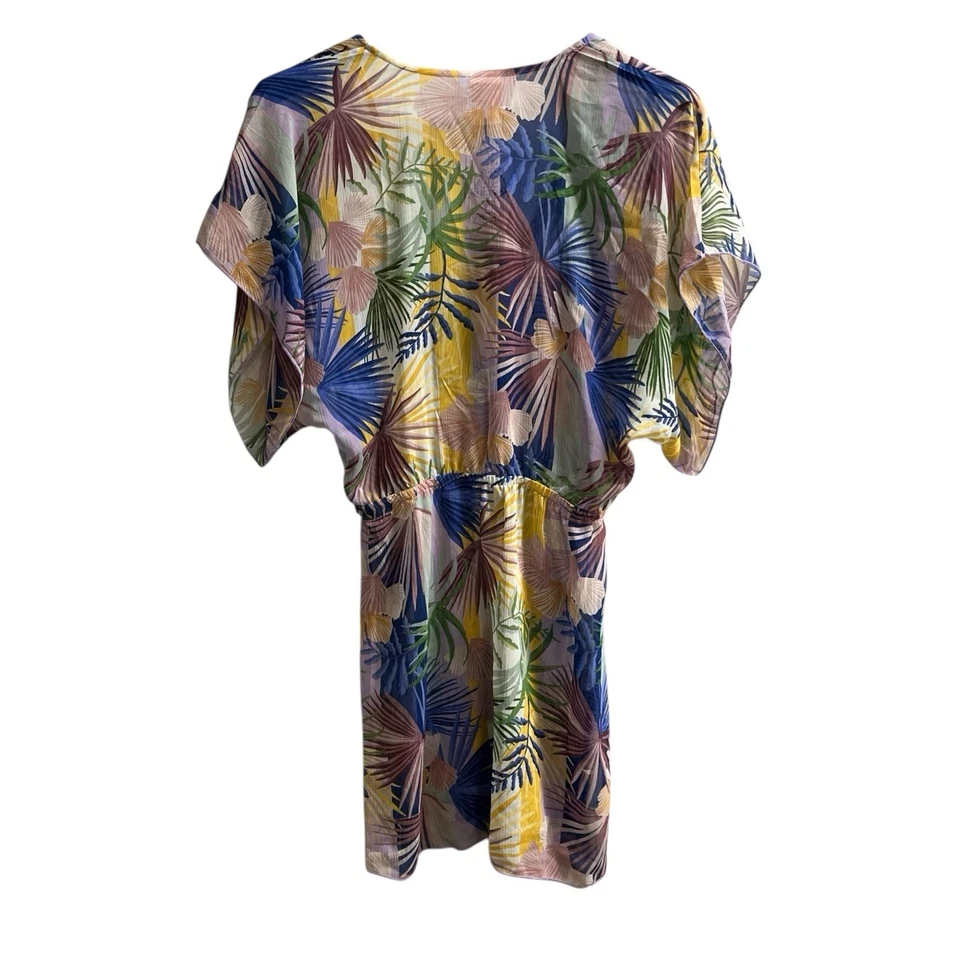 Becca Swimsuit Cover Up Womens XS/S Tropical Floral Sheer Dress Vacation Resort - Image 2 of 4