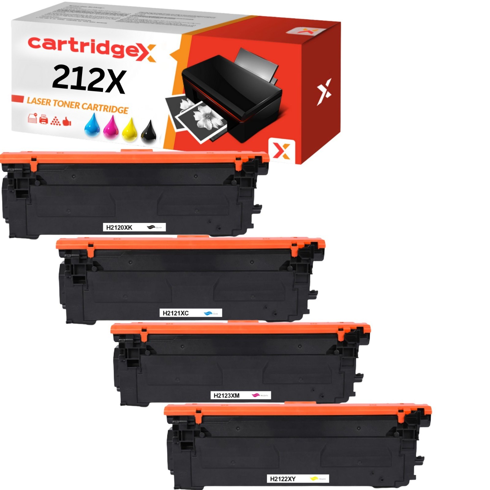 4 Toner Cartridge Compatible With HP 212X LaserJet M554dn M554dn2e M555dn M555x