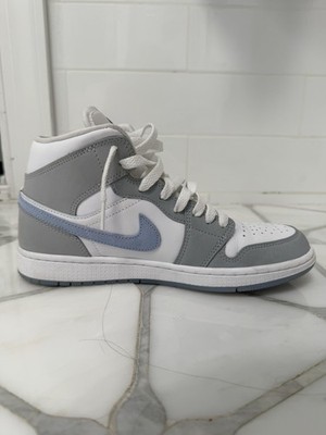 Size 8 - Air Jordan 1 Mid Wolf Grey Aluminum W