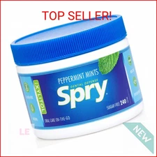 Spry Xylitol Peppermint Sugar Free Candy - Promote Oral Health, Increase Saliva 