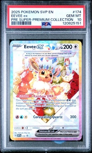 2025 Pokémon SVP EN Pre Super Premium Collection #174 Eevee ex GEM MINT PSA 10