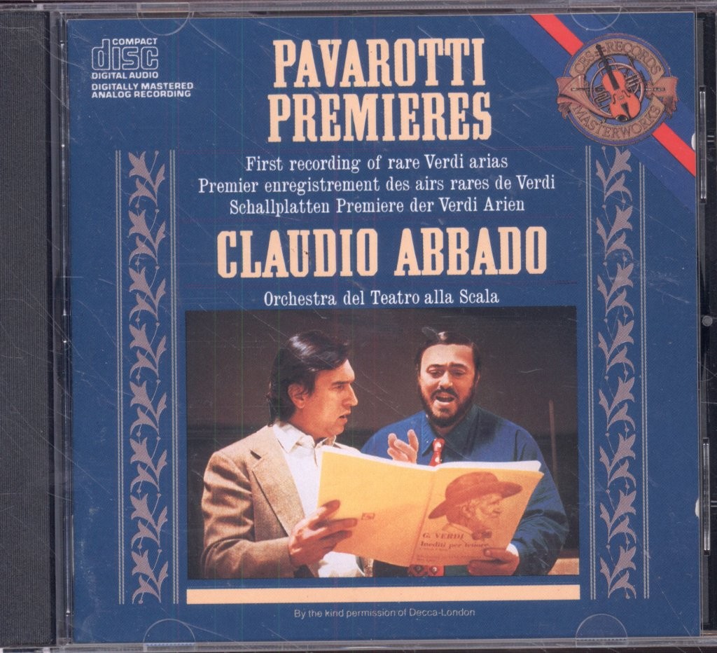 MK37228 Luciano Pavarotti, Claudio Abbado Pavarotti Premieres CD Europe Cbs