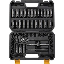 96-Piece 3/8" Drive Impact Socket 96pcs 3/8'' Set, Black