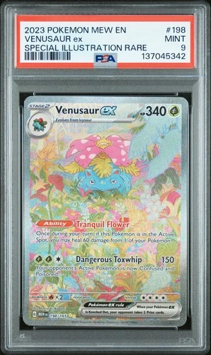 2023 POKEMON MEW EN-151 SPECIAL ILLUSTRATION RARE #198 VENUSAUR EX PSA 9