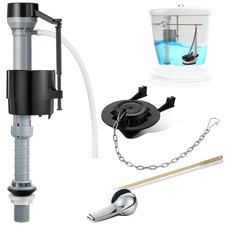 Universal Toilet Flusher Replacement Kit, Fill Valve, 2-Inch Flapper, Front M...