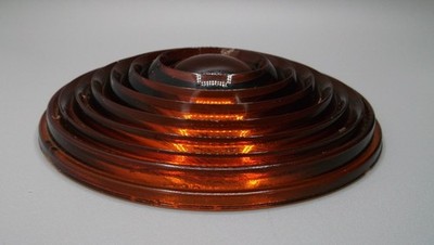 1935 Kopp 5 1/2 D 1/2F Amber Railroad Signal Lens
