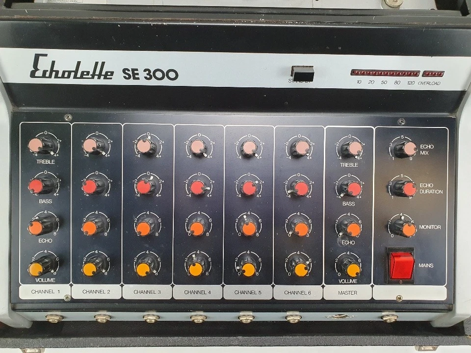Echolette SE 300 Vintage 6 channel mixer with build in tape delay - Image 4 of 4