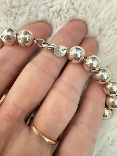 Medium 7.5" Tiffany & Co HardWear Ball Bracelet in Sterling Silver 10mm Bead - Picture 3 of 4