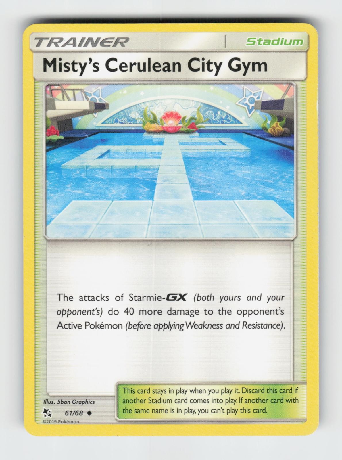Misty's Cerulean City Gym 61/68 Uncommon Hidden Fates Pokemon 2019 LP
