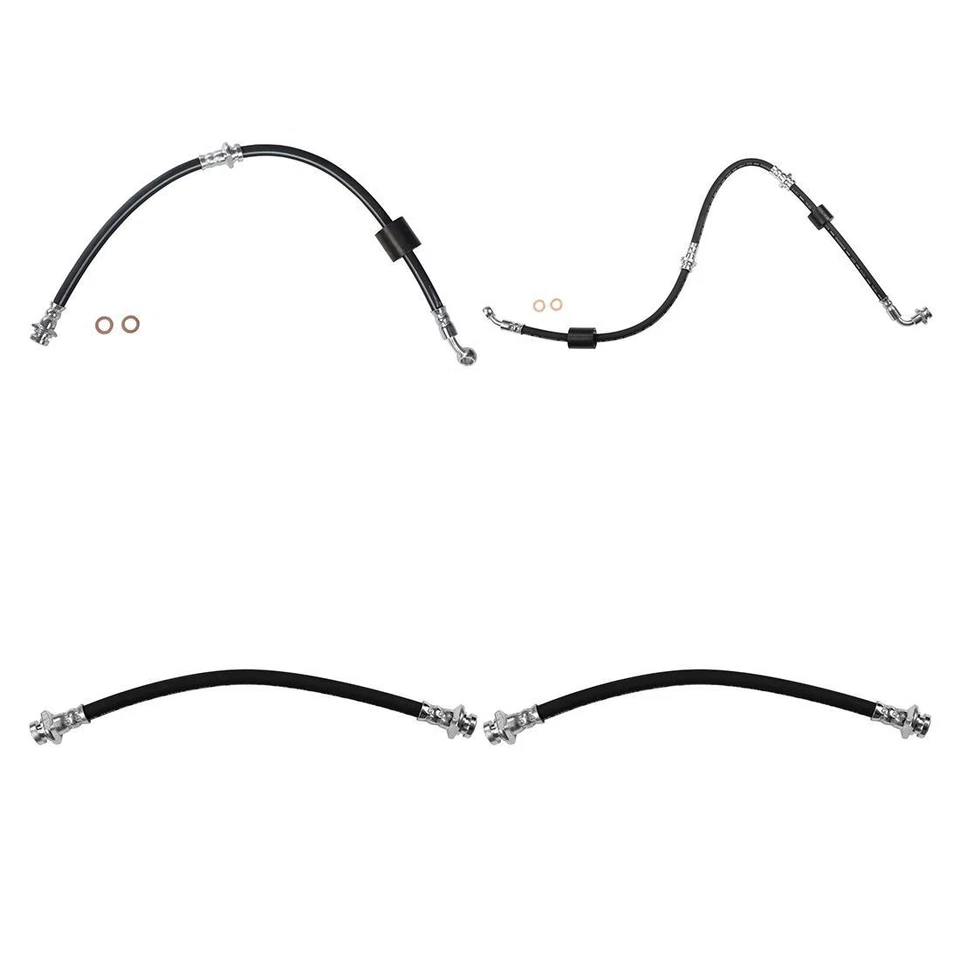4X Front Rear Brake Line Hose Sunsong For For Chevrolet Tracker 1989-1998 - Image 2 of 4