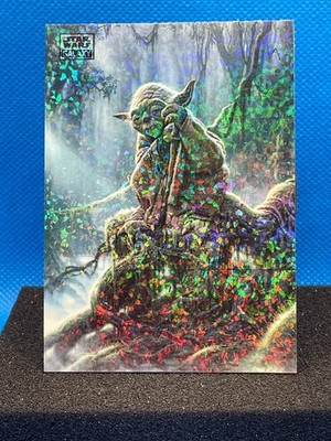 2026 Topps Star Wars Galaxy 93 Life in Exile Mini-Diamond Yoda!!