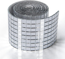 Self-Adhesive 1888 Pieces Glass Mirror Mosaic Tiles Small Square Mirror Tiles S