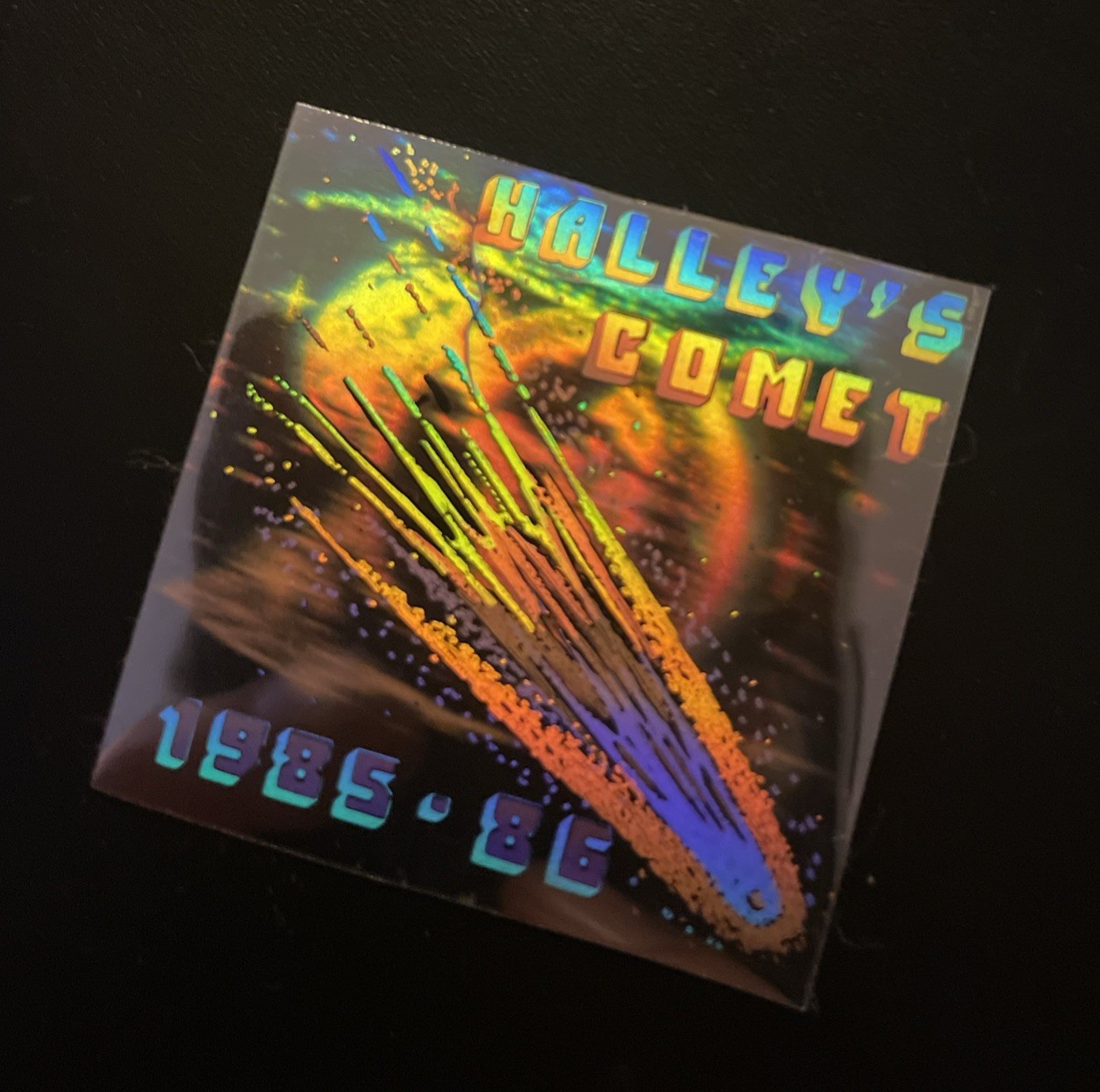 2 - 1986 Halley's Comet Holographic Sticker’s  1” x 1” & 2” x 1”
