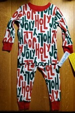 Carter's Christmas Baby 12 mos 2-Piece Holly Jolly 100 Snug Fit Cotton Pajamas