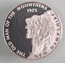 New Hampshire Sterling Silver Coin 32.7 Grams Of 925 John Stark 1973 80.85 per troy oz