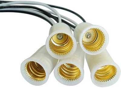 BLLNDX E12 Lamp Socket 5PCS Candle Candelabra Light White 
