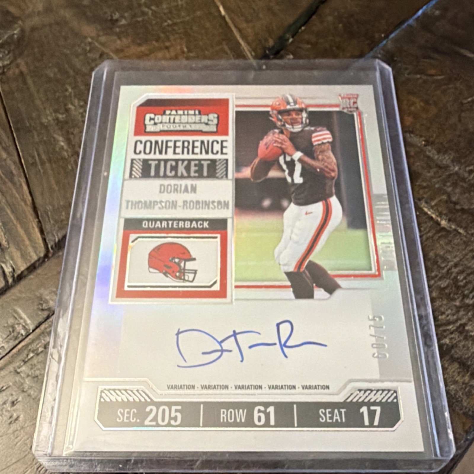 Dorian Thompson-Robinson Panini Contenders #110 Autograph