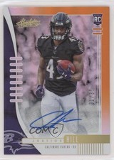 2019 Absolute Rookie Orange Spectrum Signatures 21/35 Justice Hill #125 Auto 4nb