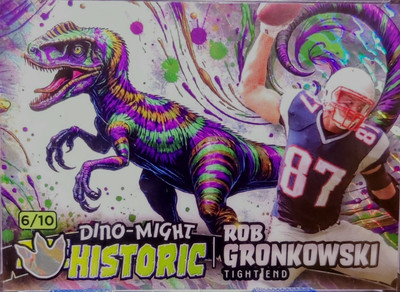 acgカード　　legend of  PTR⭐︎246 2024 Wild Card Dino-Might PreHistoric Rob Gronkowski 6/10 NE