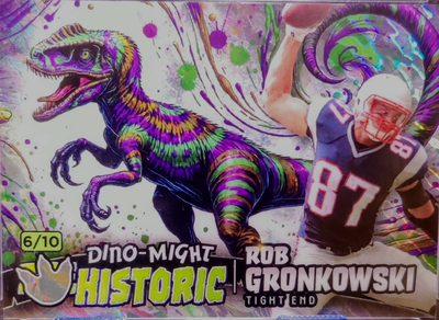 acgカード　　legend of  PTR⭐︎245 2024 Wild Card Dino-Might PreHistoric Rob Gronkowski 6/10 NE