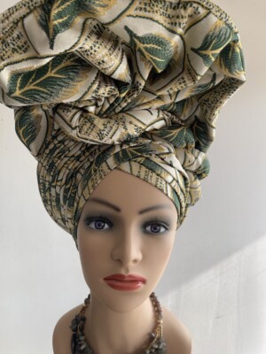 Damask African Headtie Ready To Wear Head Wrap Turban Auto  display picture 3
