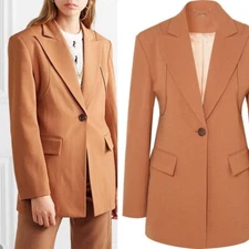 Women Suits Peak Lapel Single Breasted Business Casual Wedding Party 2 Pcs