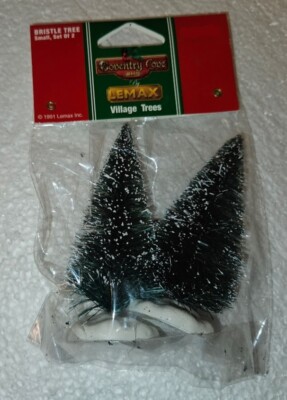Lemax Village Collection Bristle Tree Set of 2 Small 4 inch # 14004