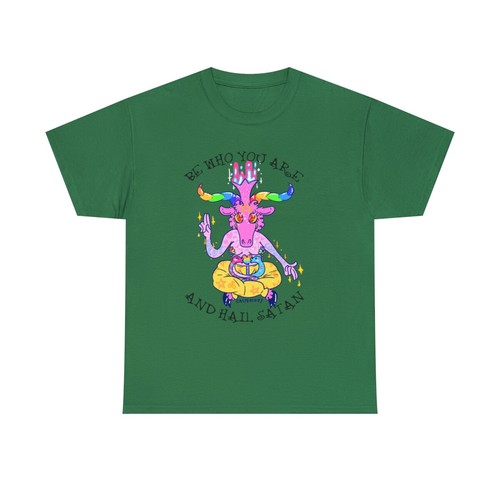 Baphy The Baphomet - Be Who You Are And Hail Satan! - Unisex Heavy Cotton Tee - Picture 74 of 133